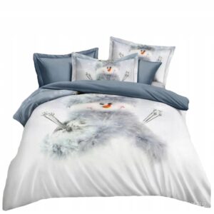 KOMPLET POŚCIEL ŚWIĄTECZNA 160X200 SATYNA BAWEŁNIANA RÓŻNE WZORY ŚWIĄTECZNE