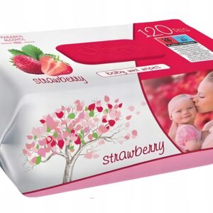 Chusteczki nawilżane truskawkowe dla dzieci hipoalergiczne SLEEPY 120 szt.