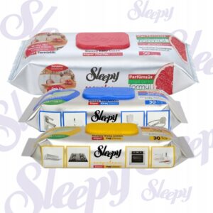 ZESTAW DO SPRZĄTANIA "MOCNY BRUD"CHUSTECZKI DO CZYSZCZENIA SPRZATANIA