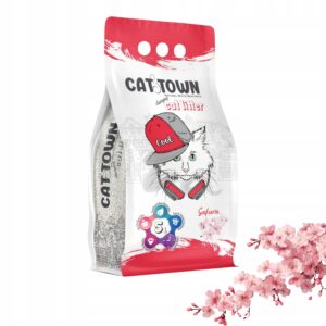 CAT TOWN – EKOLOGICZNY ŻWIREK BENTONITOWY Z KWIATEM SAKURY