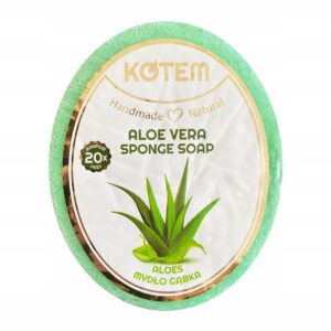 NATURALNE MYDŁO W GĄBCE Z EKSTRAKTEM Z ALOES– NAWILŻAJĄCE, 125 g