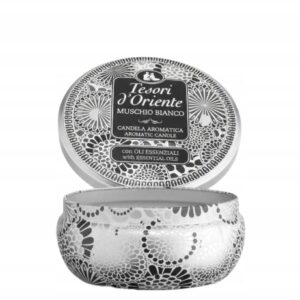 TESORI d'Oriente ŚWIECA ZAPACHOWA 200G MUSCHIO BIANCO