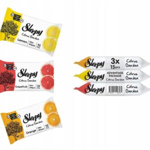 Mokre chusteczki Nawilżane do torbt SLEEPY Citrus Garden 3x15 szt